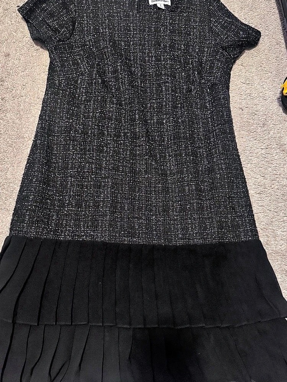 Shelby & Palmer Pleated Mini Dress in Black Size 6